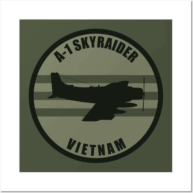 A-1 Skyraider Vietnam Wall Art by TCP